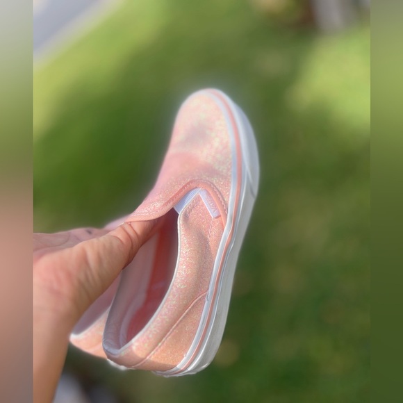 Vans Slip-On Kids 'Glitter - Apricot Nectar size 2.5 Vans - Picture 5 of 11